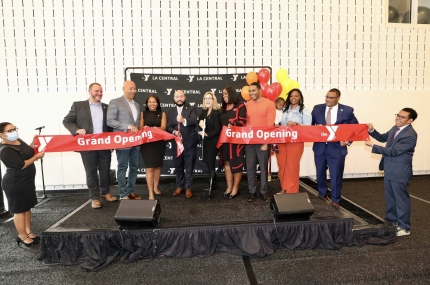 elected officials cut a ribbon