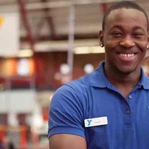 YMCA staff member at Brooklyn gym